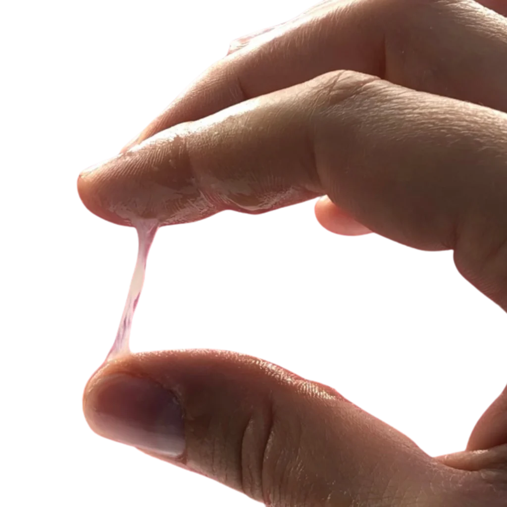 Mucosidad cervical transparente y elástica durante los días fértiles